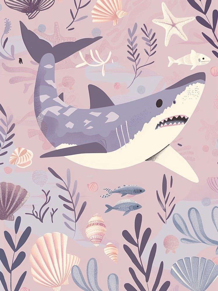 Purple Scalloped Hammerhead Shark 1