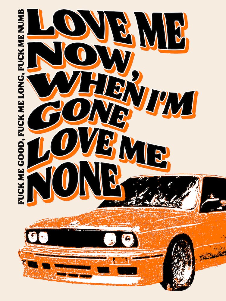 Novacane Frank Ocean Orange Black Print