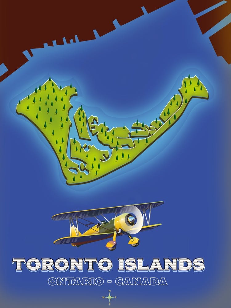 Toronto Islands map