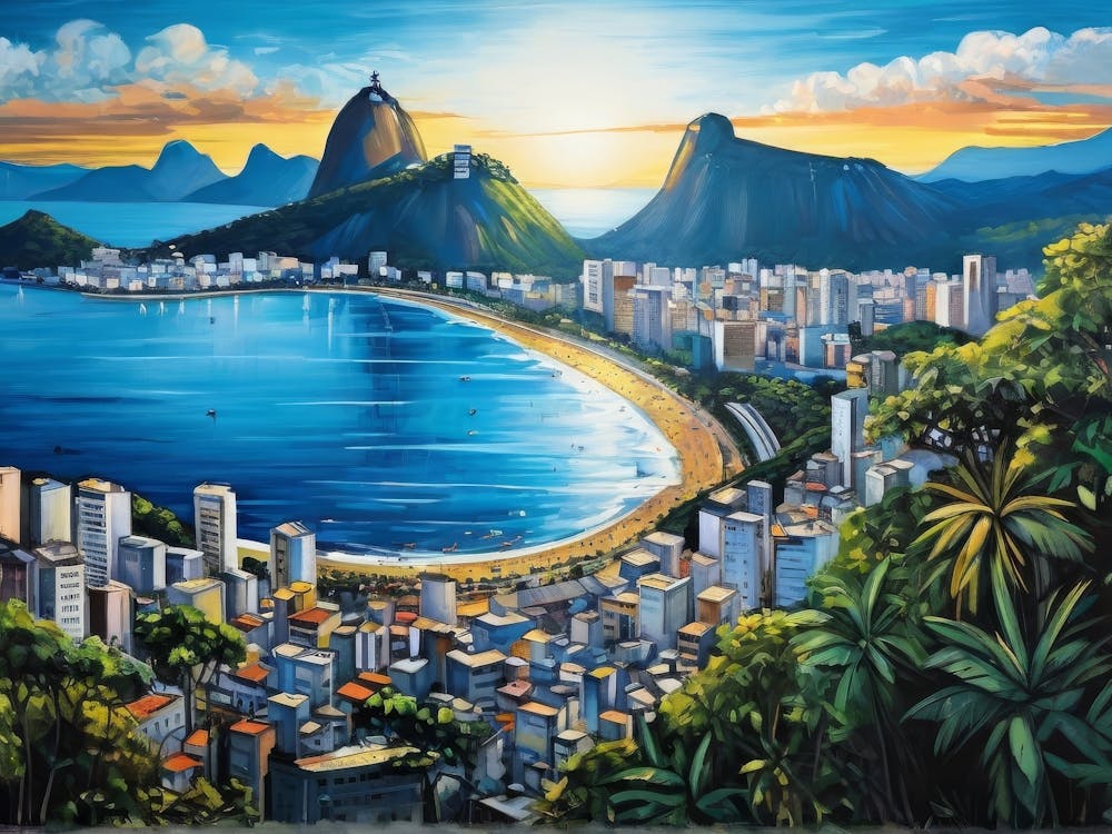 Sunset In Rio art