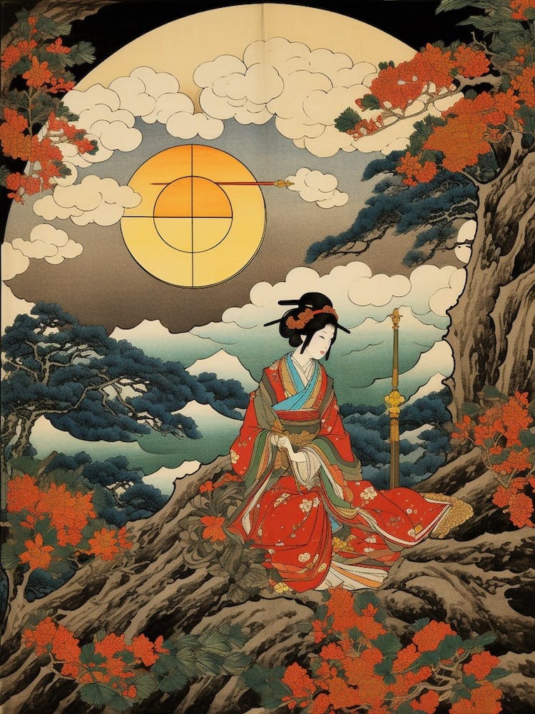 Mount Takao, Japan Vintage Travel Art 2