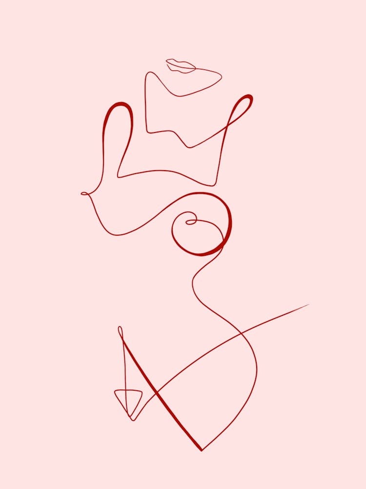 One line Pink Nude 2