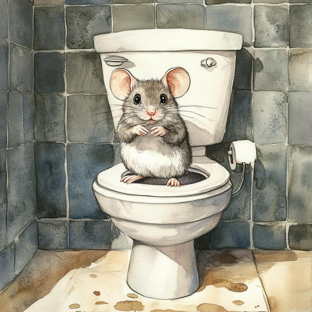 Souris Dans Les Toilettes