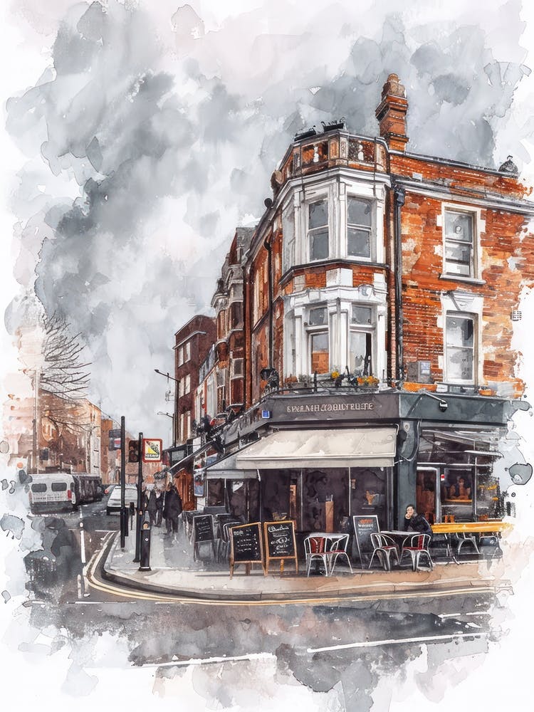 Hammersmith London Borough   Street Watercolour 4