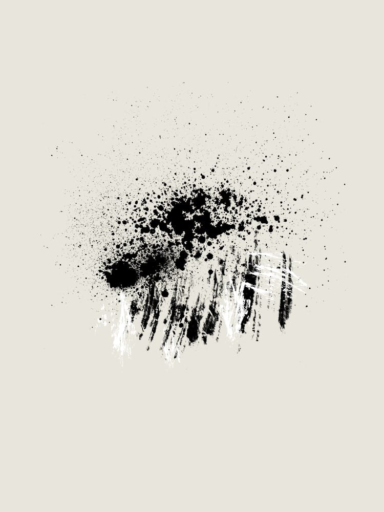 Black And White Splatter