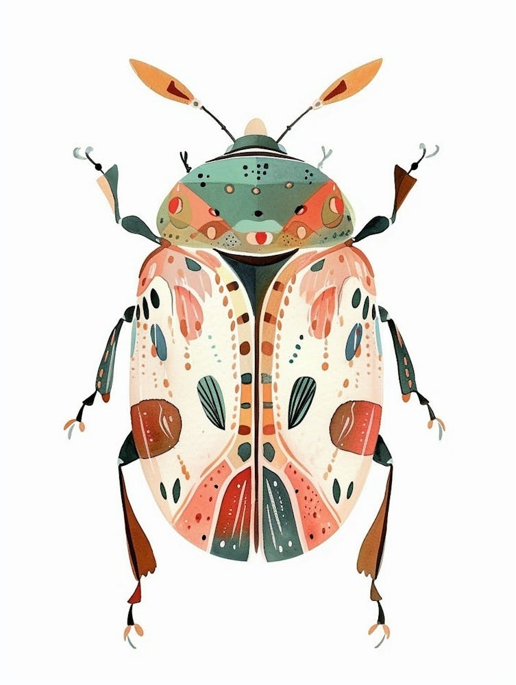 Colourful Insect Illustration June Bug 4