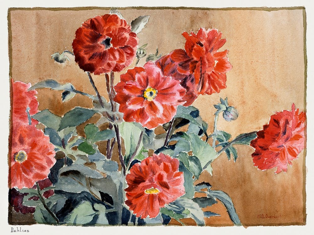 Dahlias (1915), Hannah Borger Overbeck