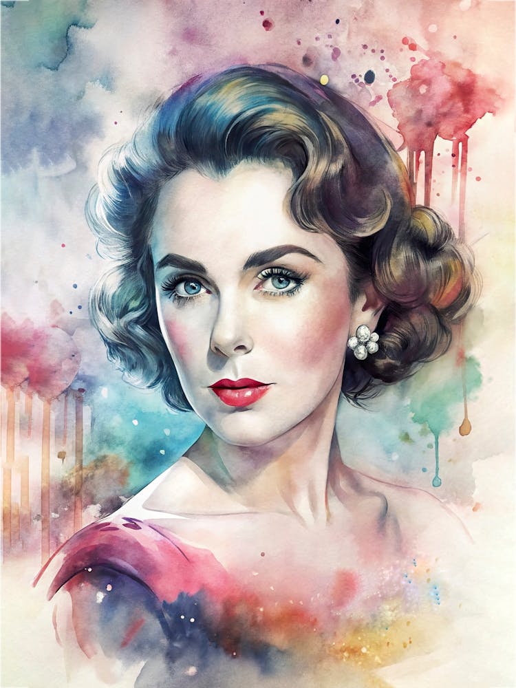 Elizabeth Taylor In Watercolor Art Print by viart. – Fy!