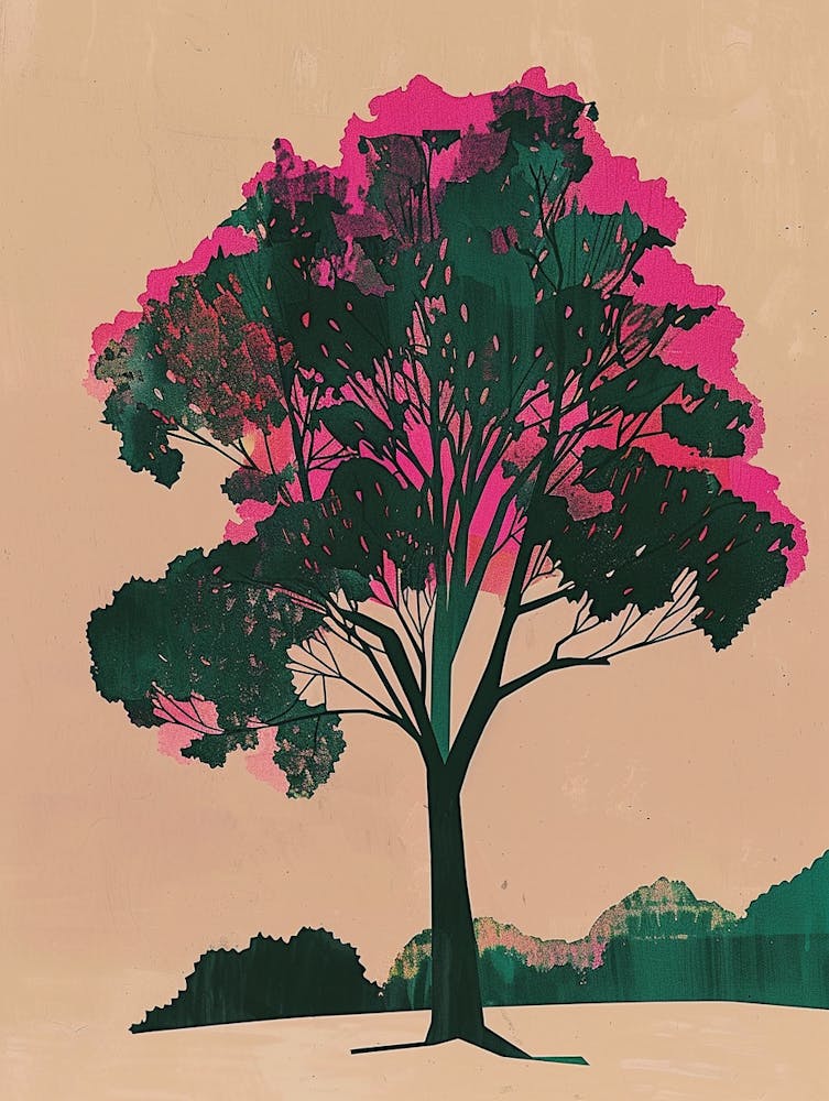 Sycamore Tree Colourful Illustration 3