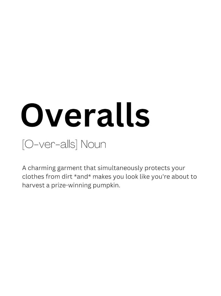 Overalls Definition Meaning