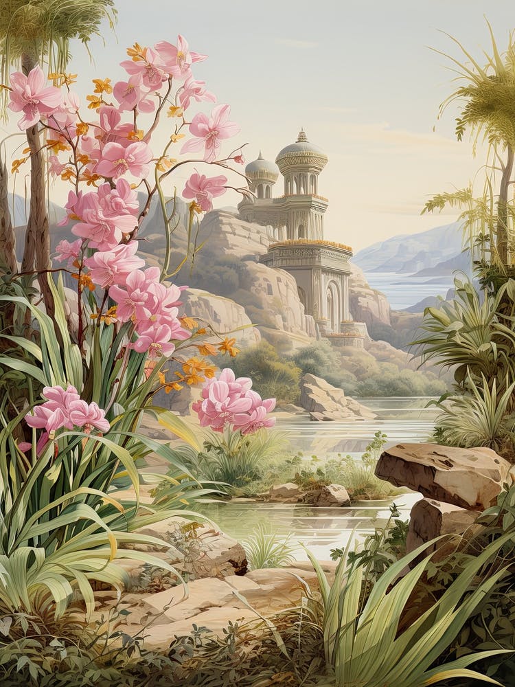 Bamboo Orchid Flower Victorian Style 3