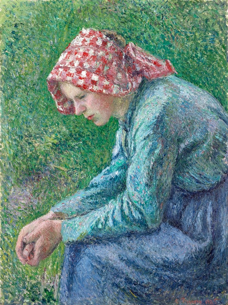 A Seated Peasant Woman (1885), Camille Pissarro