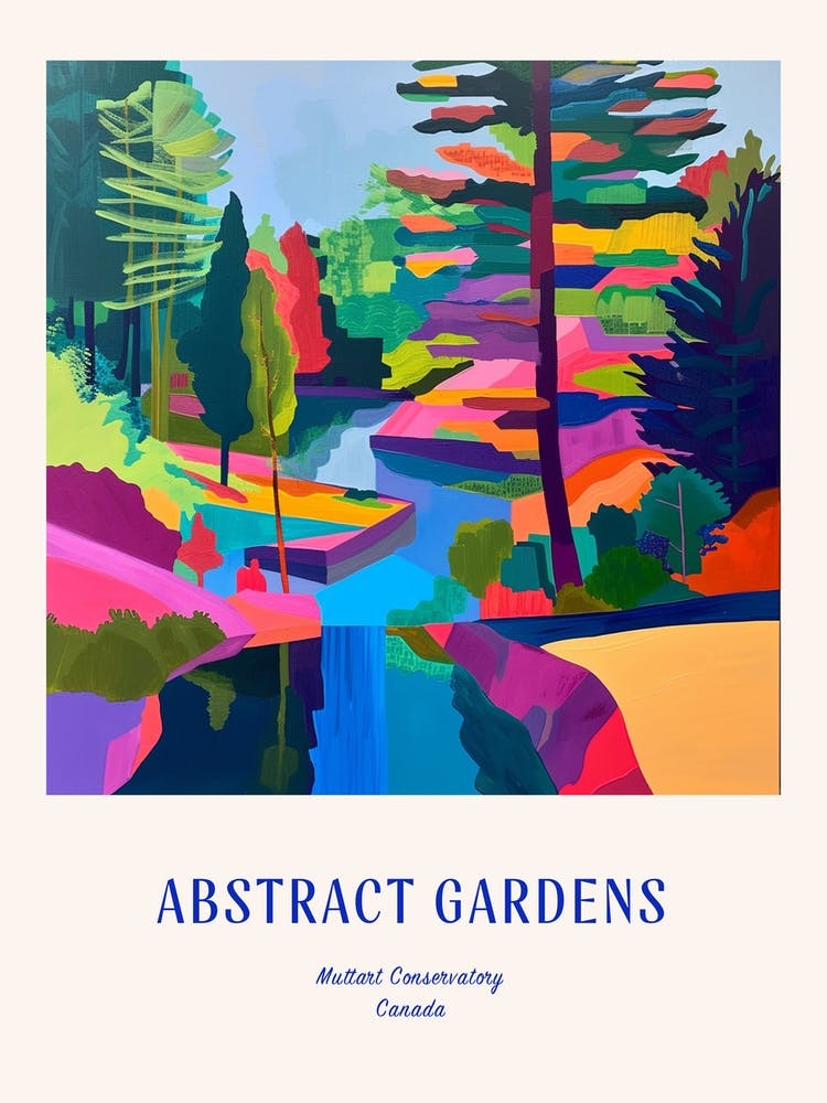 Colourful Gardens Muttart Conservatory Canada 1 Blue Poster