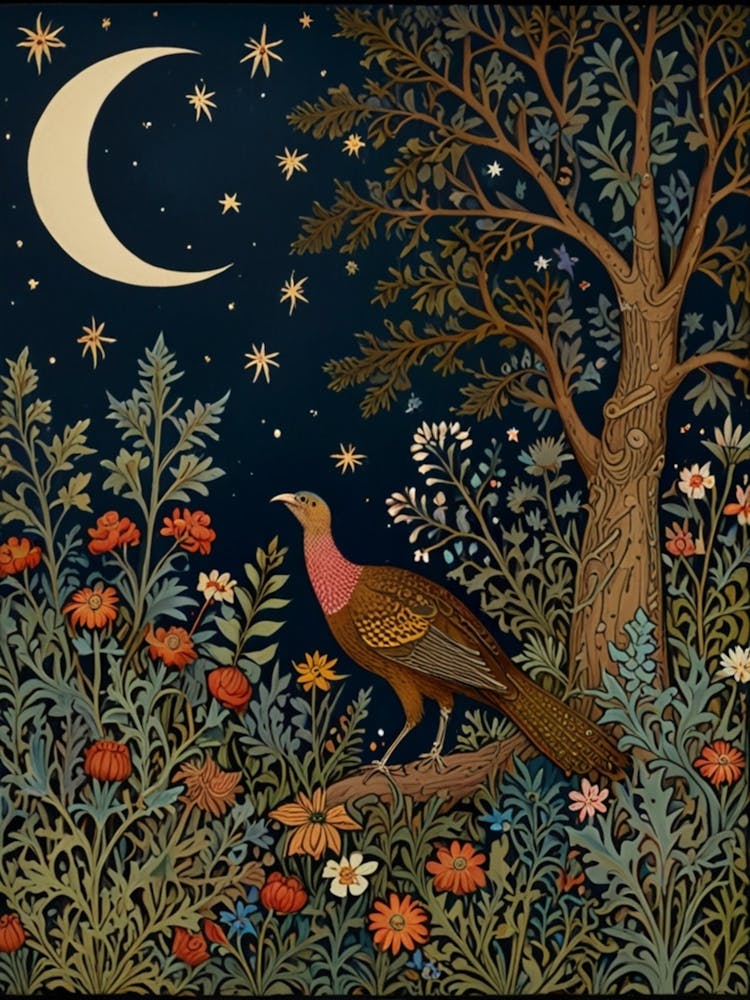 William Morris Faisan Dans La Forêt