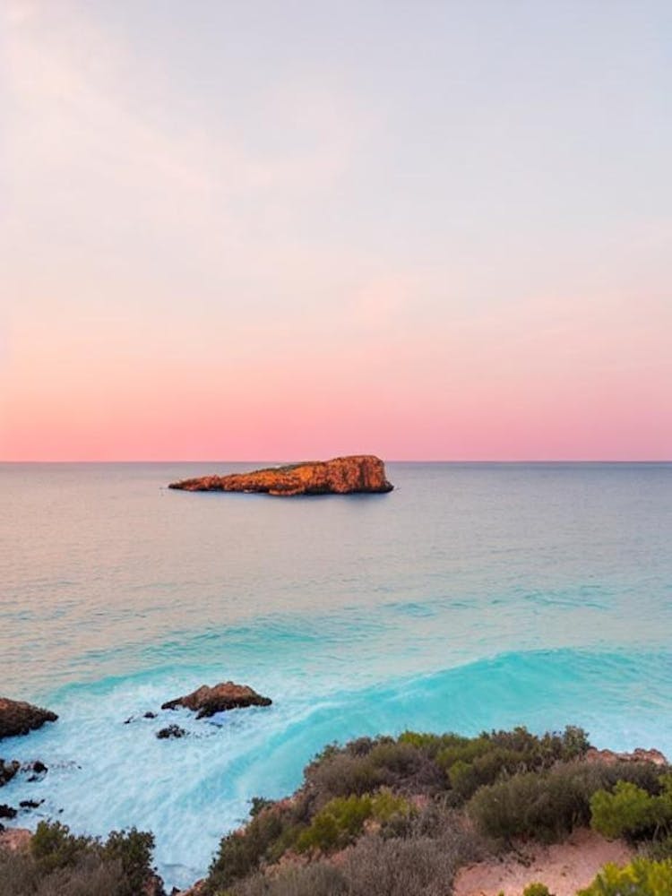 Cala Pregonda, Menorca, Spain Pink Photography 1