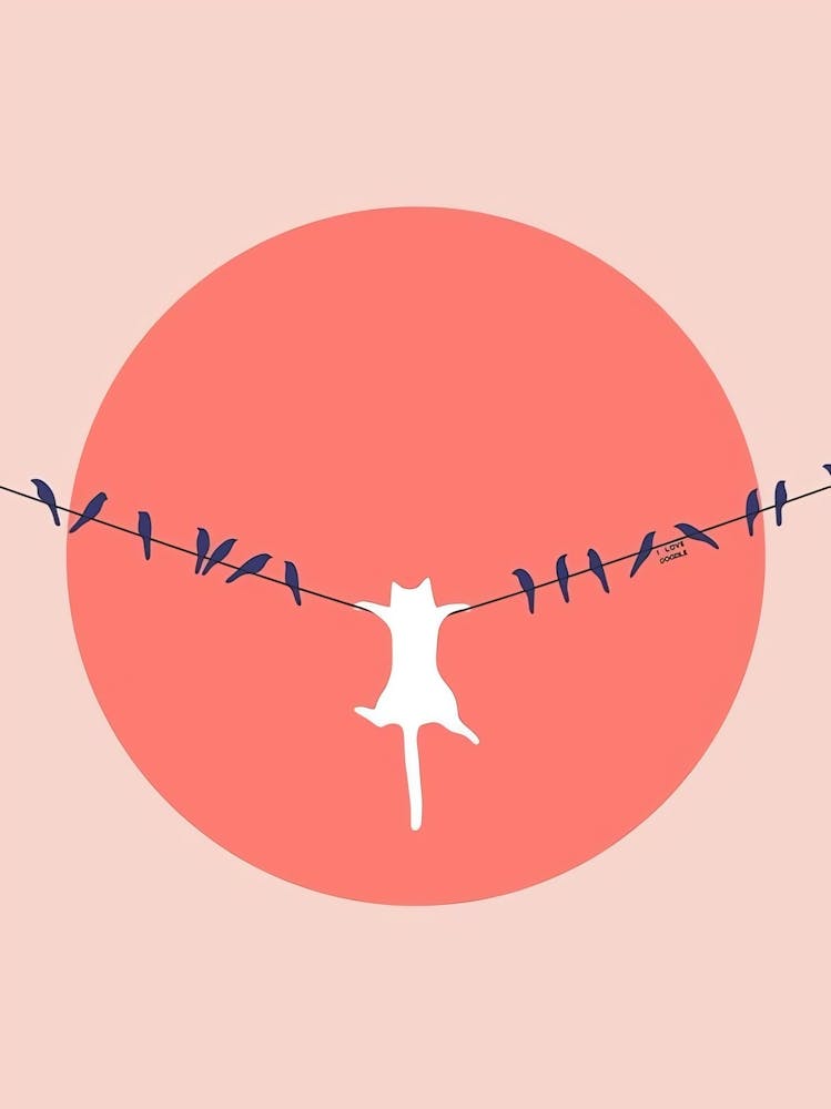 Cat On A Wire