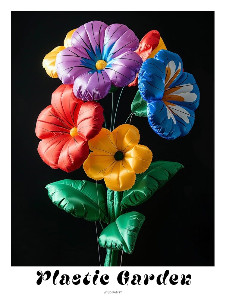 Bright Inflatable Flowers Poster Wild Pansy 2
