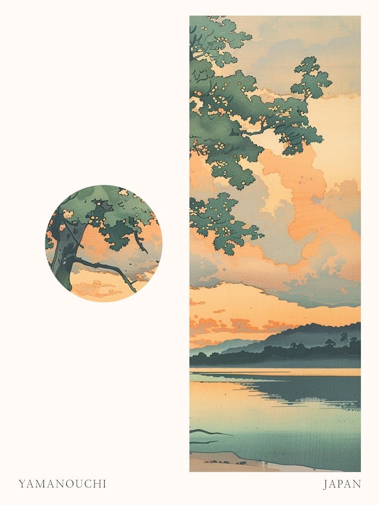 Yamanouchi Japan 2 Cut Out Travel Poster