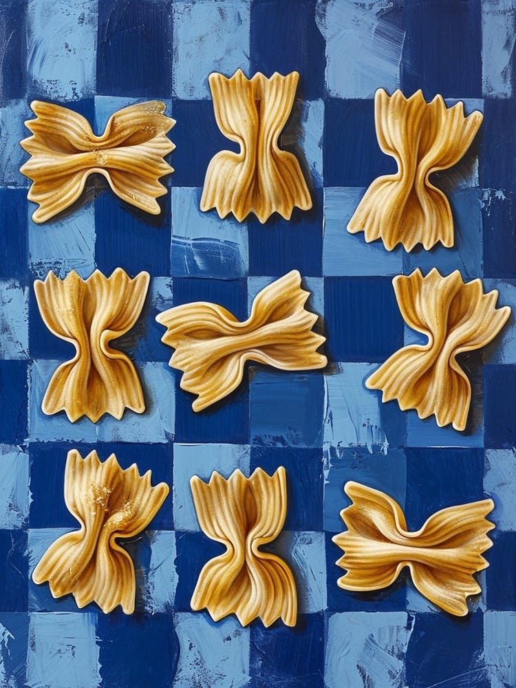 Pasta Blue Checkerboard 2