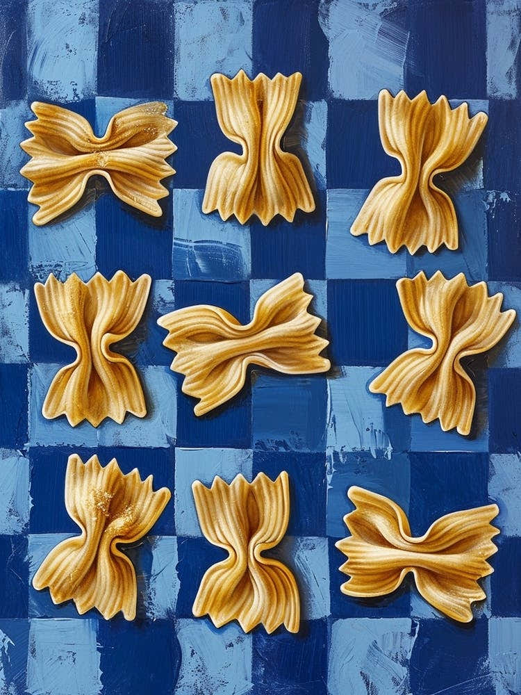 Pasta Blue Checkerboard 2
