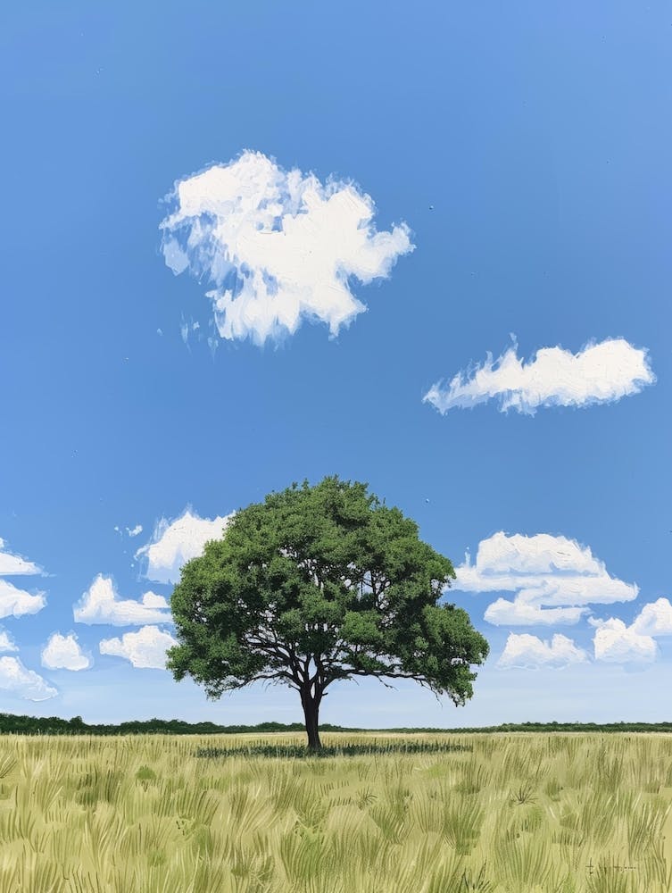 Lone Tree In A Field
