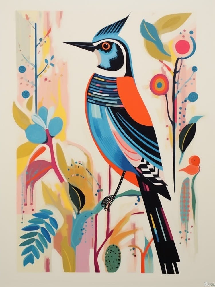 Colourful Scandi Bird Hoopoe 2