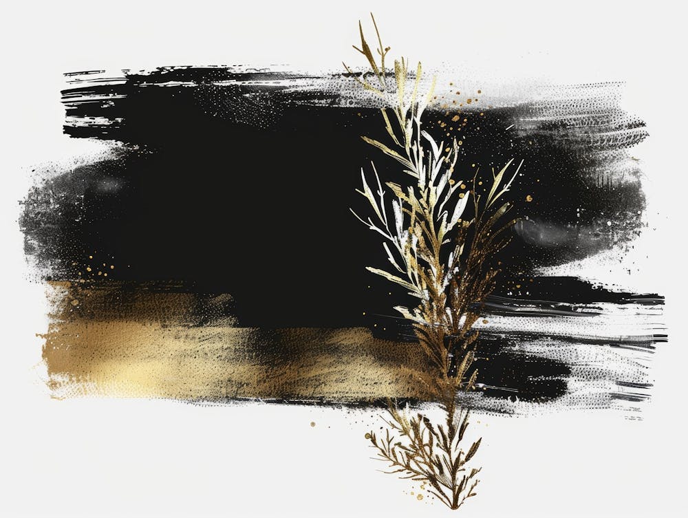 Black And Gold Painting 8