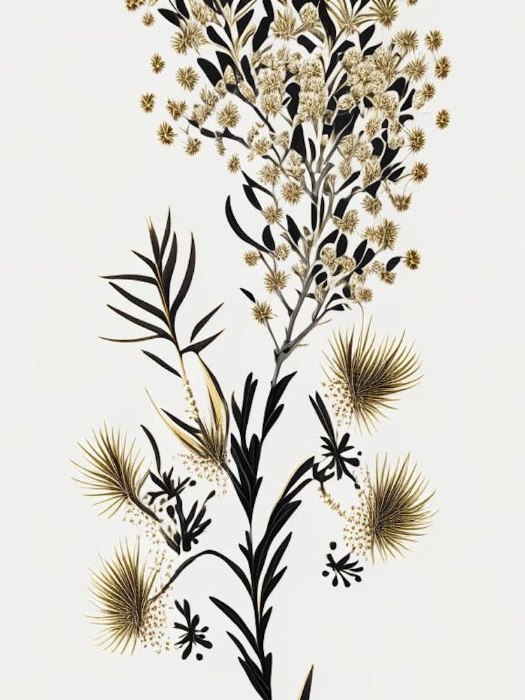 Joshua Tree Pattern Gold And Black (5)