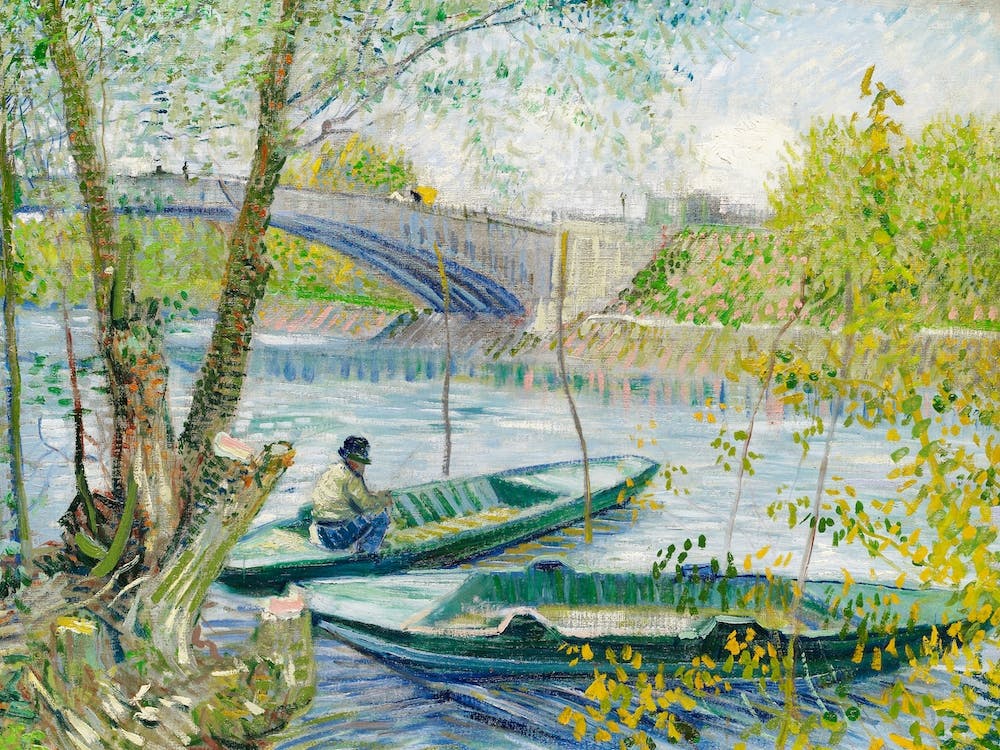 Fishing In Spring, The Pont De Clichy, Vincent Van Gogh