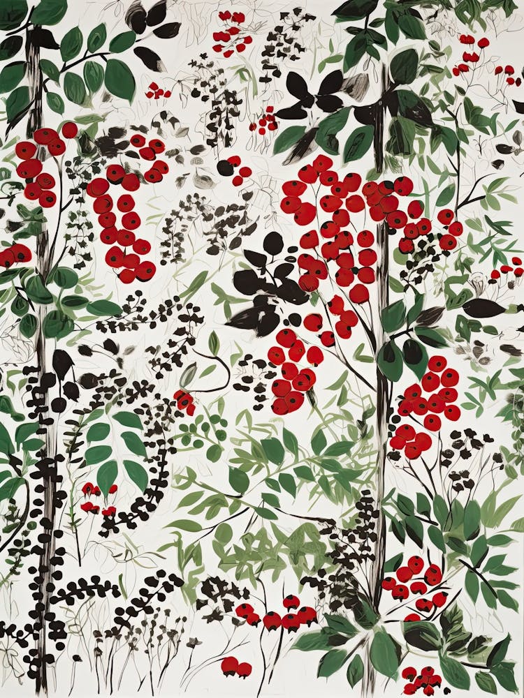 Redcurrant Fruit Drawing 1