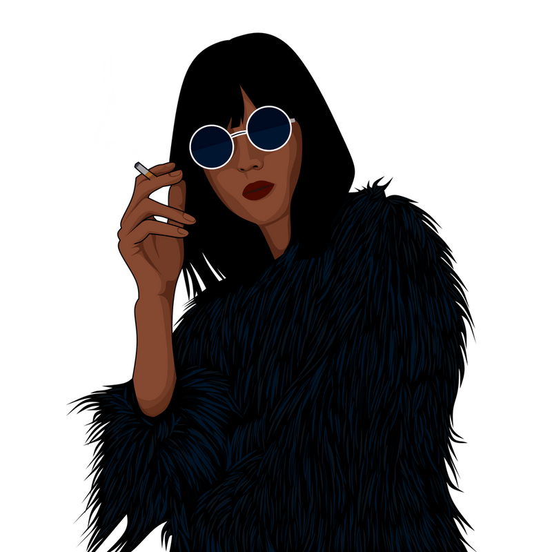 Woman Smoking A Cigarette