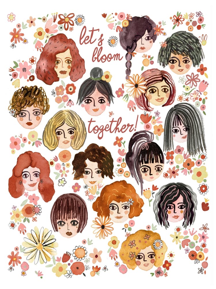 Women Blooming Together Feminism