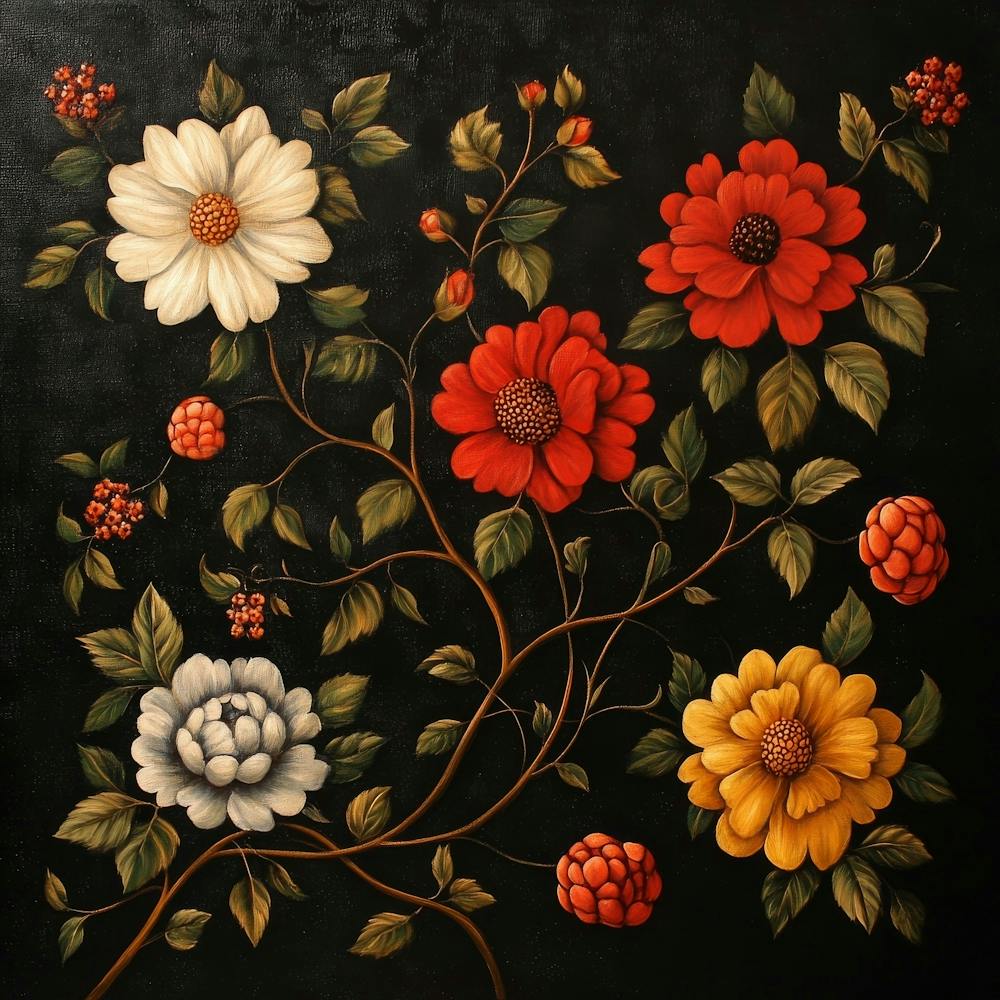 Flowers On A Branch Art