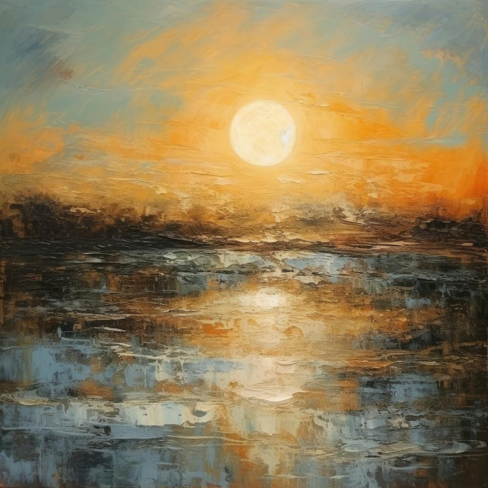 Sunset Over The Water