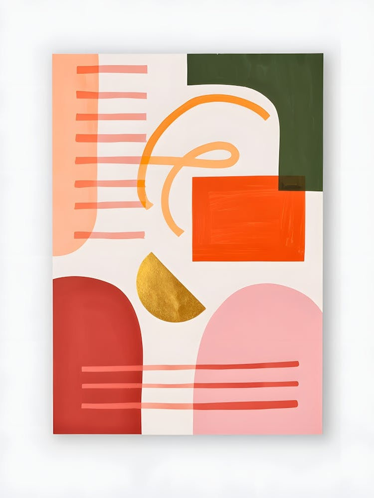 Geometric Contrast – A Bold Abstract Composition