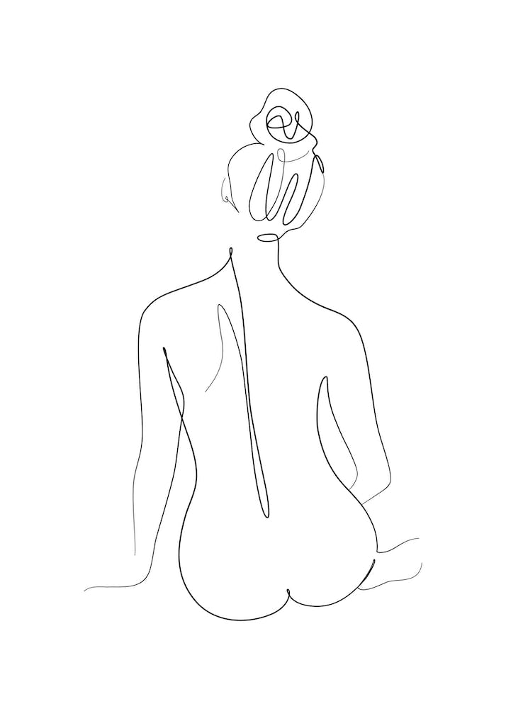 Nude Woman Line art 1