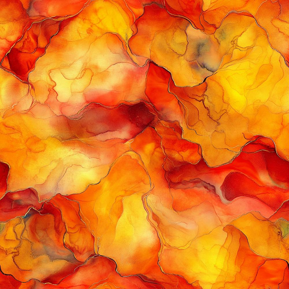 Flowing Orange Fall Alcohol Ink 3