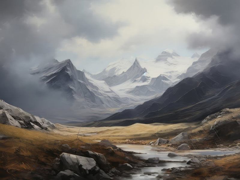 Mountainscape Oil Painting