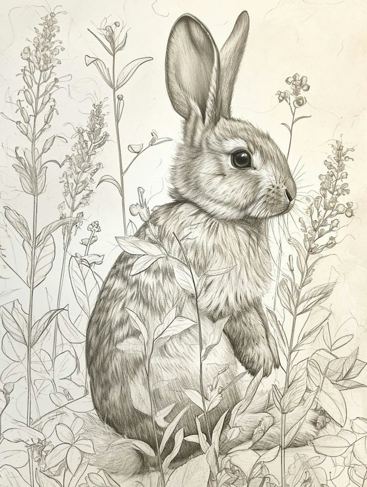Havana Rabbit Drawing 2