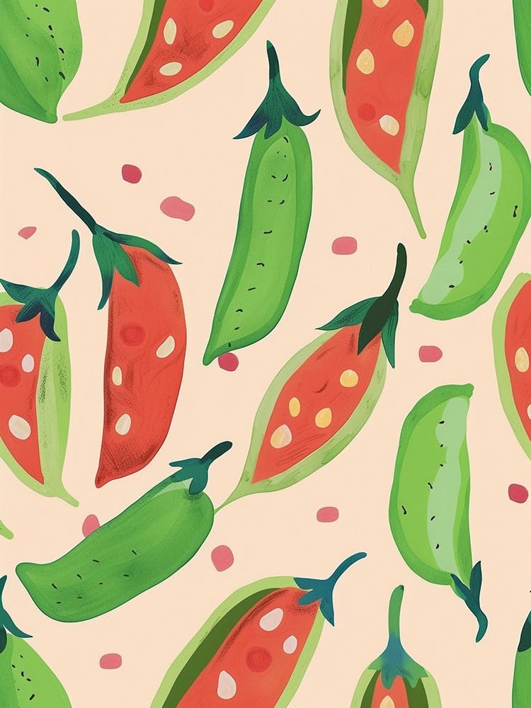 Peas In Pods Abstract Pattern 3