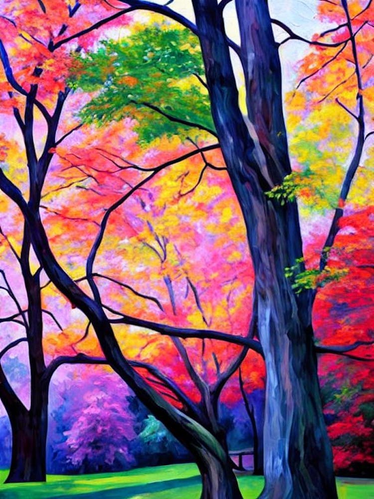 Shagbark Hickory Tree Cubist