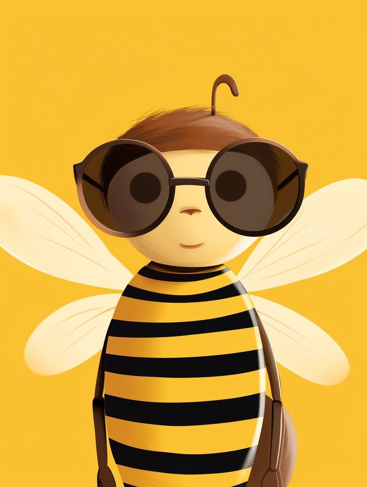 Little Honey Bee 1 Wearing Sunglasses