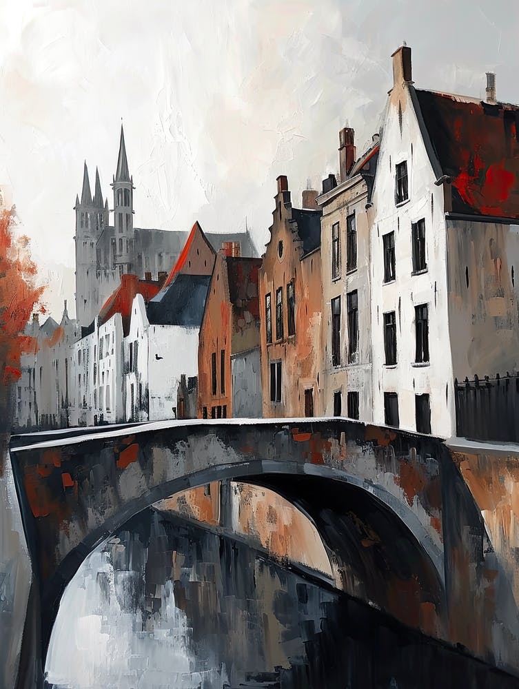 Bruges Oil Canvas Print