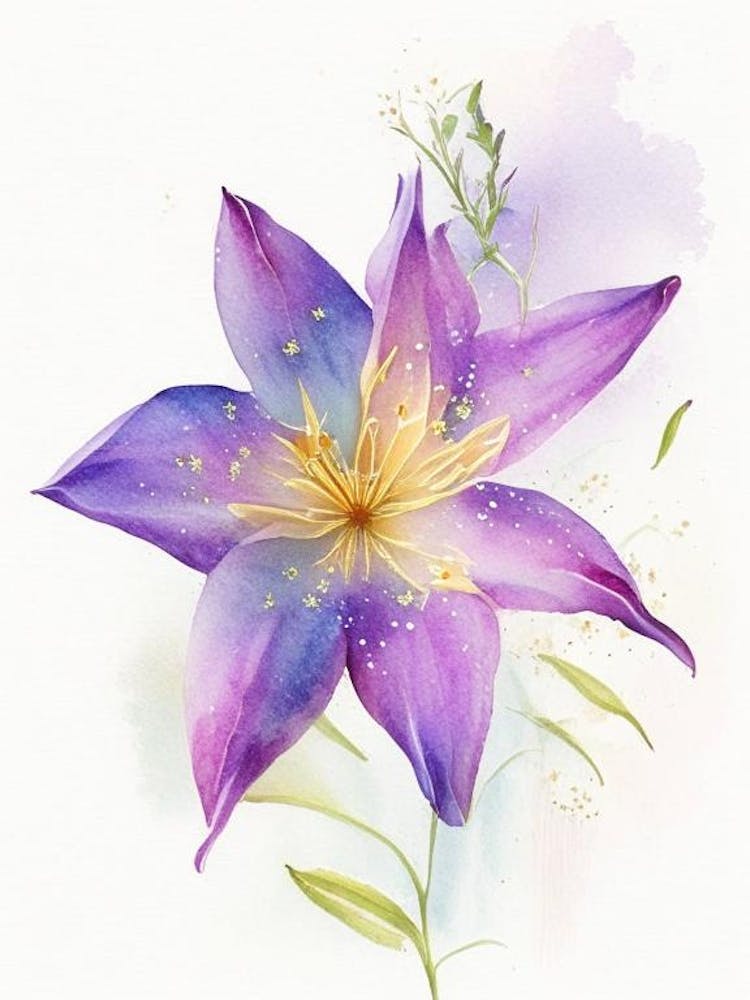 Sternblume Wildblume Aquarell