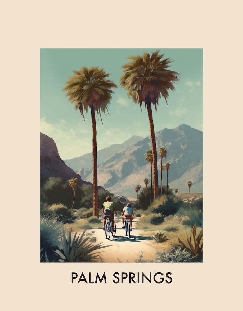 Palm Springs, Usa 6 Vintage Travel Poster
