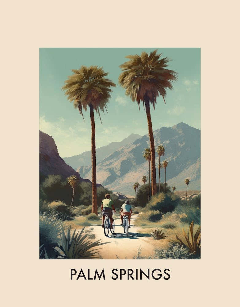 Palm Springs, Usa 6 Vintage Travel Poster