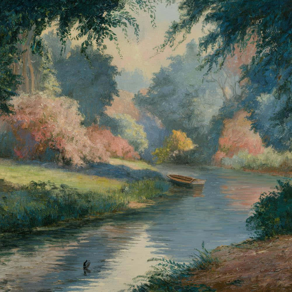 Sunset Symphony: A Glass Art Oasis