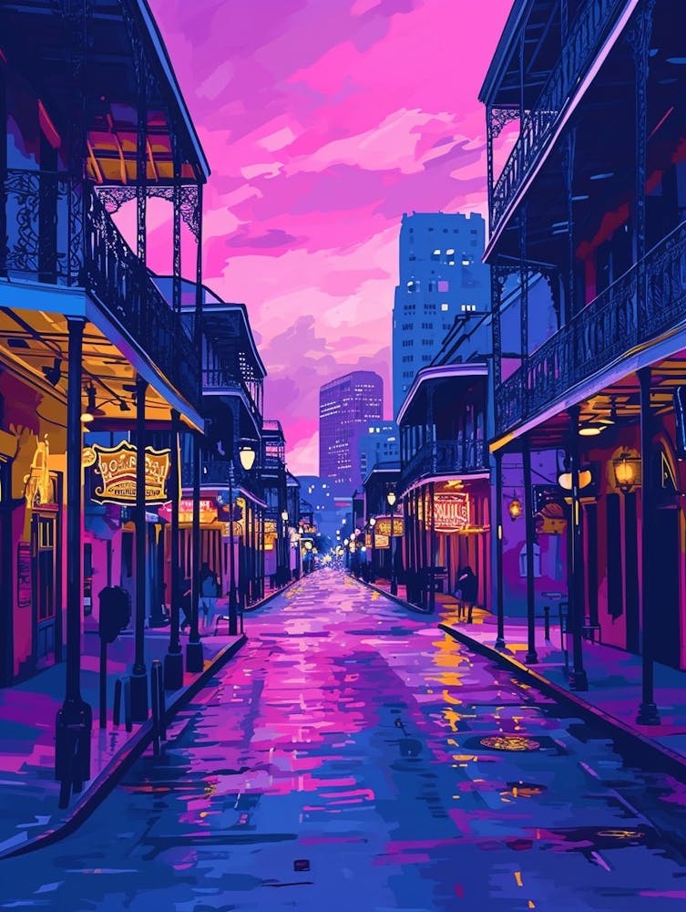 Bourbon Street Retro Pop Art Illustration (1)
