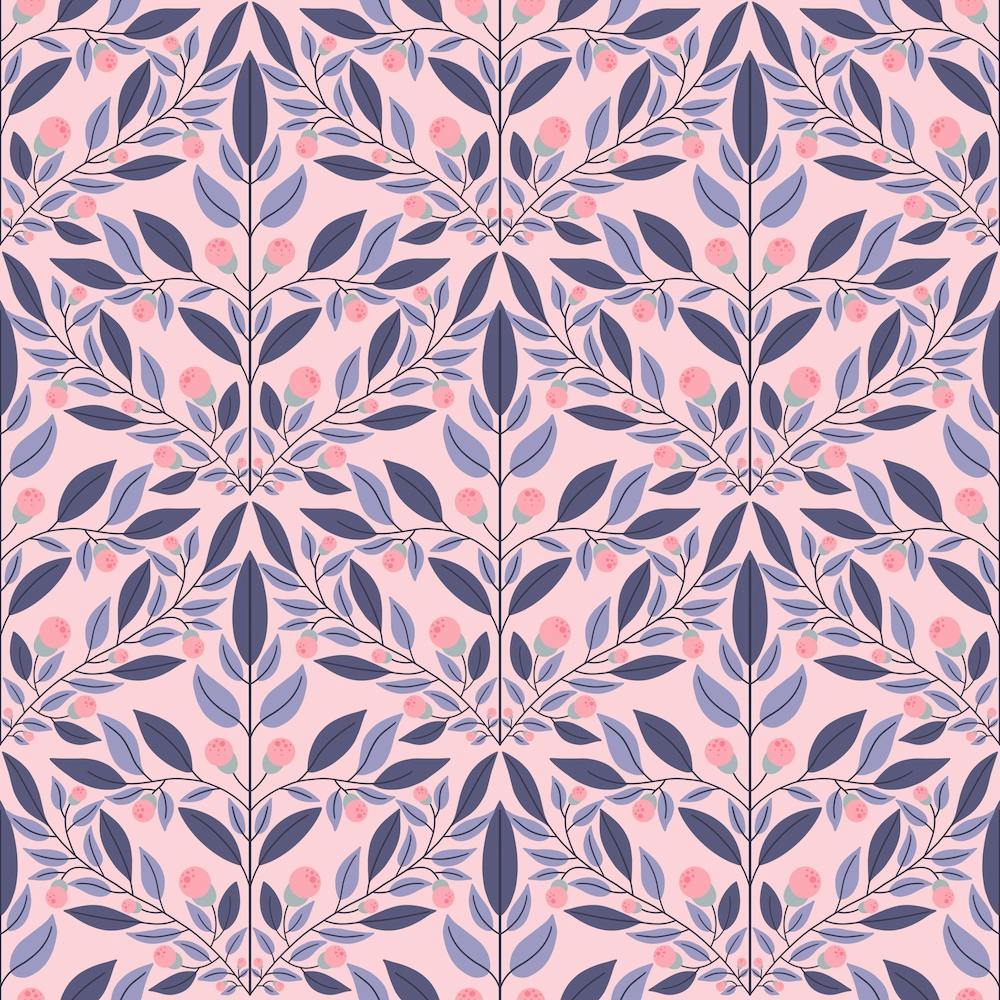 Pink Floral Diamond Square
