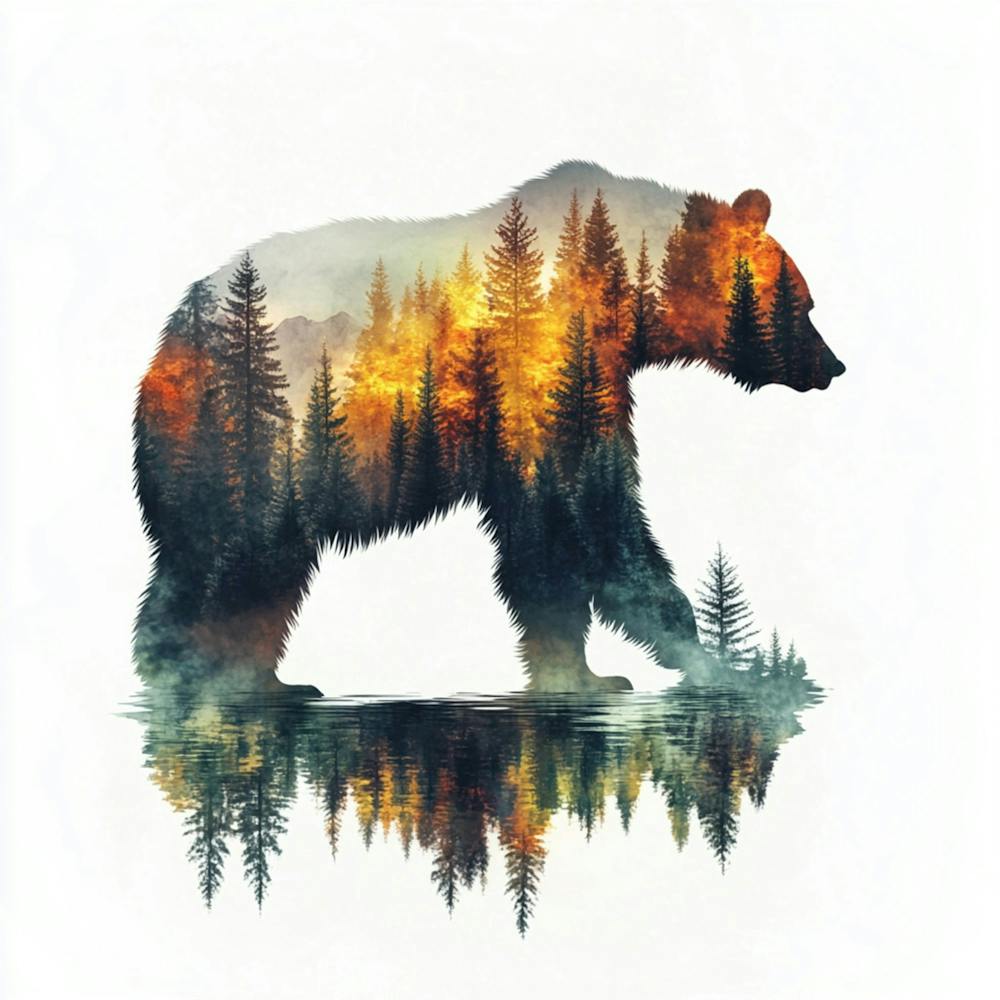 Bear In The Forest Canvas Art